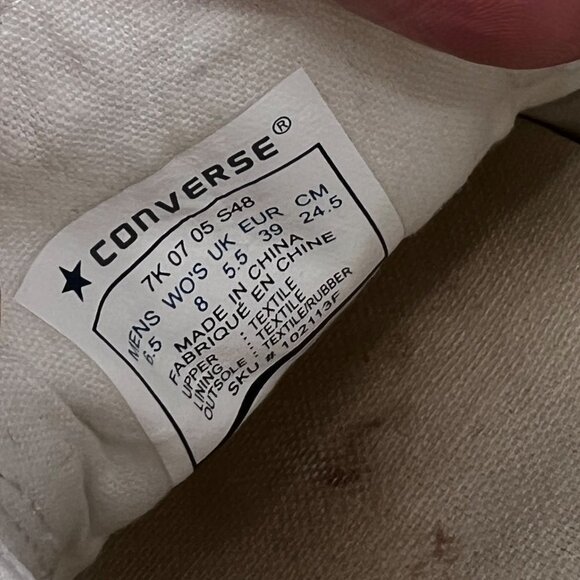 Converse Slip-On Low Top Sneakers White Gold Spider Web Size 8 Halloween Goth - Picture 5 of 7